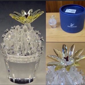 Swarovski Crystal Flowering Cactus Figurine